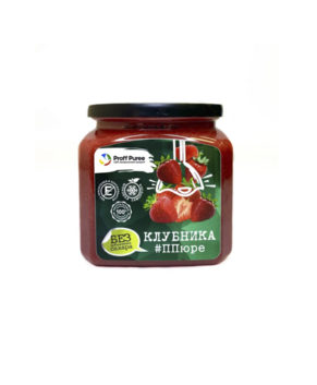 Пюре замороженное Клубника Proff Puree (без сахара), 500гр